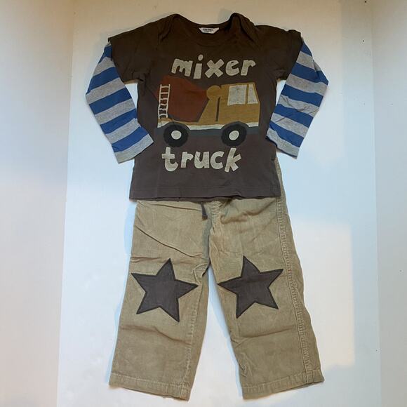 Baby Boden Mixer Truck Star Cords Outfit - Picture 1 of 4